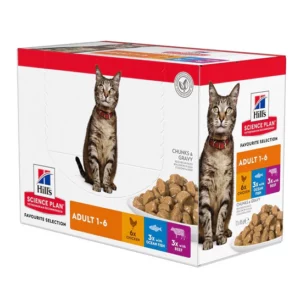 Hill's Science Plan Feline Adult Pack Mixed Meal Multipack 12 x 85g Pouches