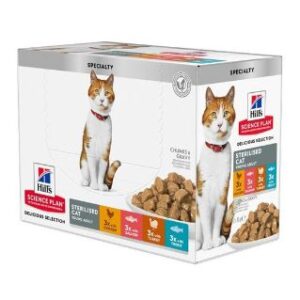 Hill's Science Plan Feline Sterilized Cat Young Adult Mixed Pack 12 x Pouches
