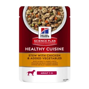 Hill's Science Plan Healthy Cuisine Stew Chicken And Vegetables Adult Dog Wet Food 90g Pouch