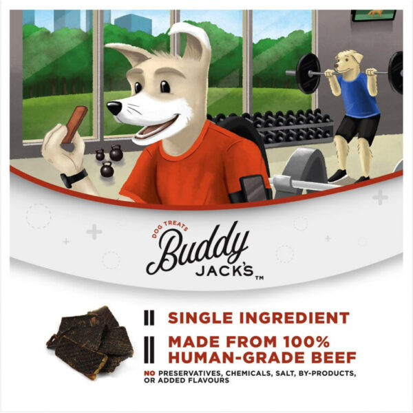 Buddy Jack’s Beef Jerky Dog Treats 2oz / 56gm - Image 2