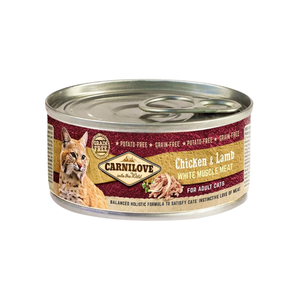 Carnilove Chicken & Lamb For Adult Cats (100g Wet Food Cans)