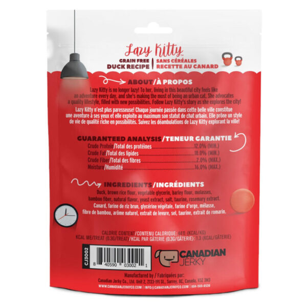 Lazy Kitty Air-Dried Grain-Free Cat Treats – Duck Recipe 3oz / 85gm - Image 3