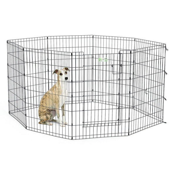 36″ Black Exercise Pen with Full MAX Lock Door