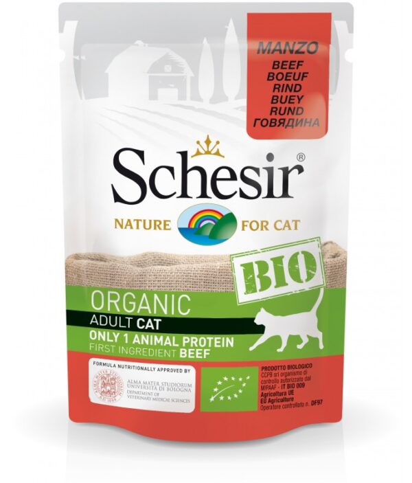Schesir Bio Beef For Cats [Weight - 85g]