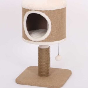 Catry Cat Tree With Cozy Cushion And Scratcher 38x38x60cm