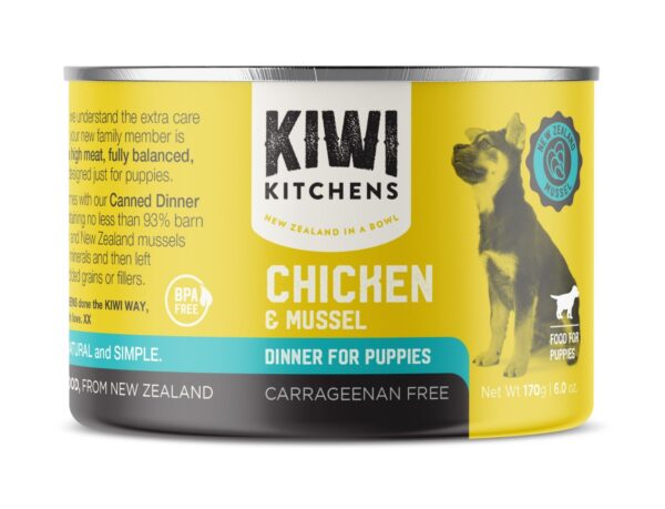 Kiwi Kitchens Barn Raised Chicken & Mussel Dinner Canned Wet Puppy Food - Image 4
