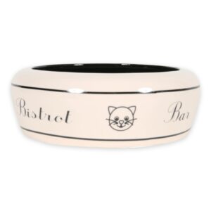 No Waste Ceramic Cat Bowl Bar - White 300ml