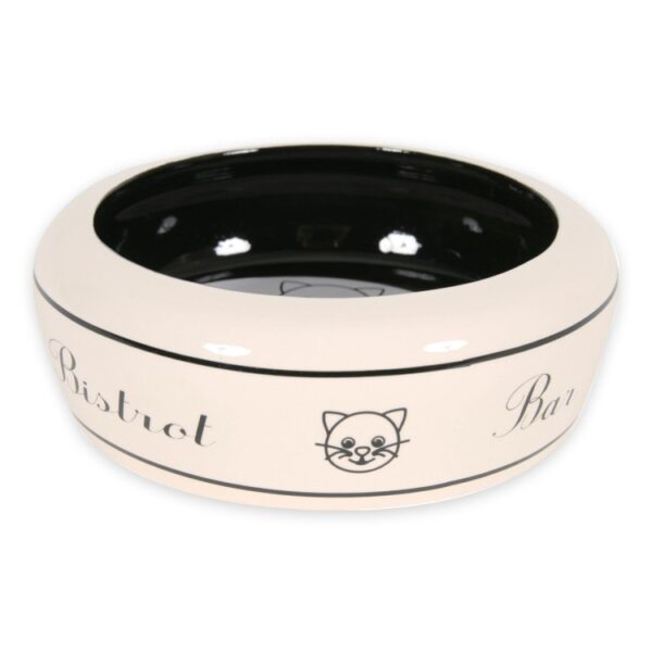 No Waste Ceramic Cat Bowl Bar - White 300ml - Image 2