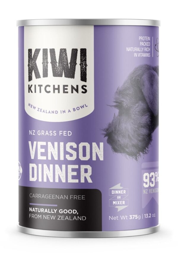Kiwi Kitchens Grass Fed Venison Dinner Canned Wet Dog Food - Image 2