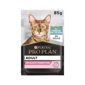 PRO PLAN DELICATE WET CAT FOOD WITH OCEANFISH GRILLED IN GRAVY 85g Pouch