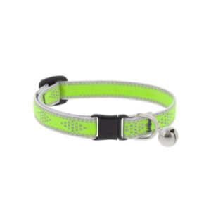 Reflective Safety Cat Collar – Green Diamond
