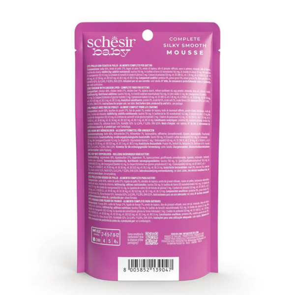 Schesir Baby Mousse Kitten - Chicken With Chicken Liver 70g - Image 4